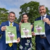 The plan was launched at the National Botanic Gardens, Dublin, by Andrew Muir,  Minister of Agriculture, Environment and Rural Affairs, Northern Ireland, Dr Una FitzPatrick, Co-founder of the All-Ireland Pollinator Plan and Chief Scientific Officer, National Biodiversity Data Centre and Christopher O’Sullivan TD, Ireland’s Minister for Nature, Heritage and Biodiversity. Photo: Dermot Byrne.