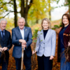(L-R) Pictured at the first tranche of planting in the Killeavy Castle Estate Landscape Restoration Project, which took place in Slieve Gullion are John McGrillen, CEO, Tourism Northern Ireland, Mick and Robin Boyle, Owners of Killeavy Castle Estate and Helen McGorman, Head of Stakeholder Engagement at Tourism Ireland.