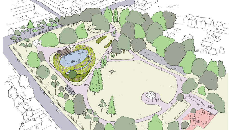 Artist's impression of Drumglass Park. Photo Belfast City Council