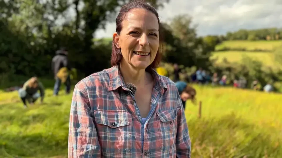 Flax farmer Helen Keys says "there is a real resurgence and interest now in natural fibres"