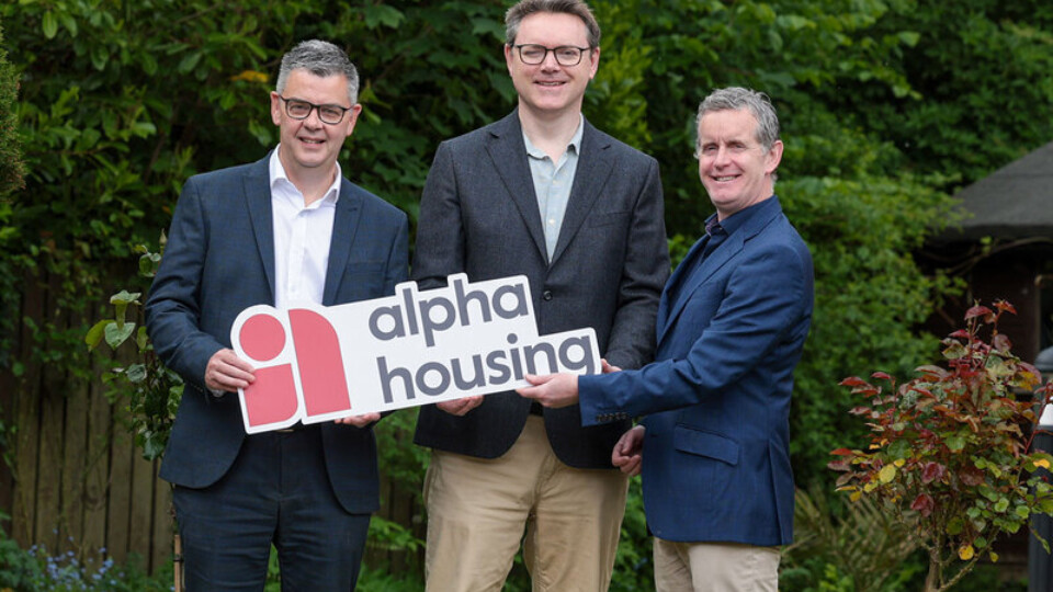 Cameron Watt, chief executive of Alpha; Gerard McKeown, head of finance at Alpha; and Dominic O’Neill, senior corporate banking manager at Danske Bank