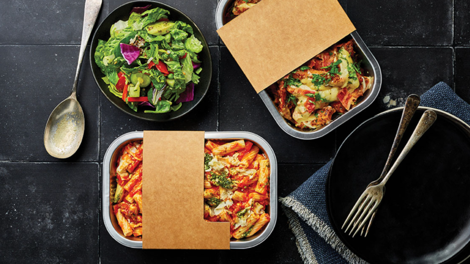 Plastic-free, fully recyclable and biodegradable ready meal range.