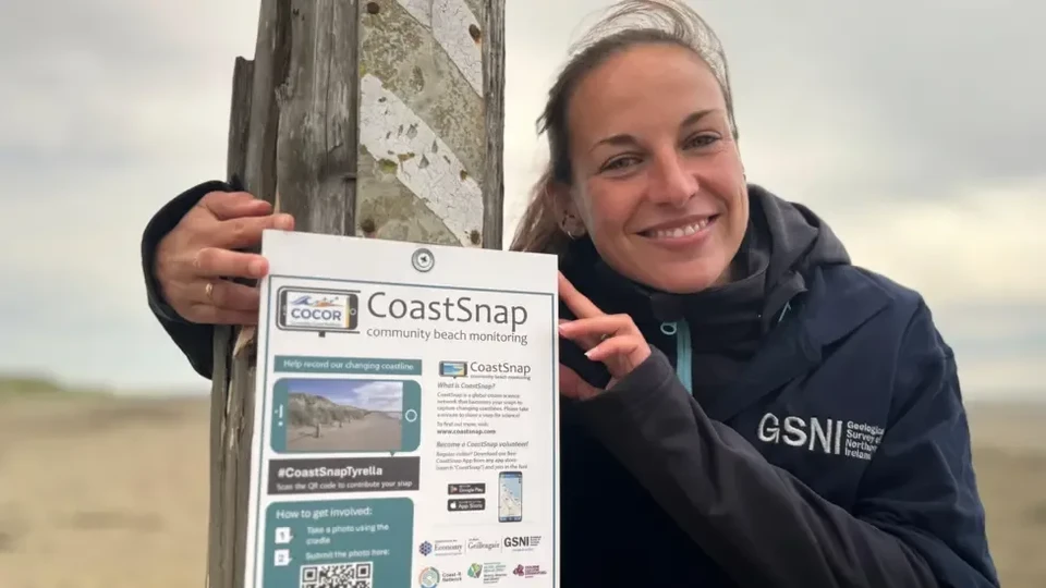 Dr. Melanie Biausque introduces the new citizen science initiative at Tyrella Beach